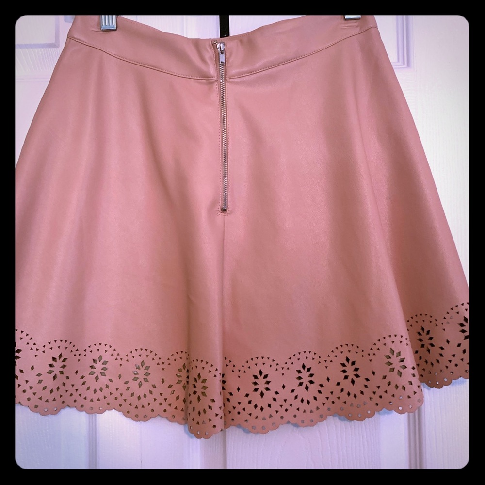 Adorable Pinkish-Tan Forever 21 Leatherette Skirt